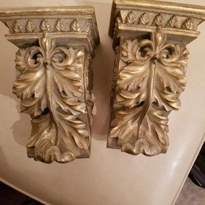 Gold wall sconces
